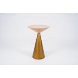 Olivier De Schrijver (1958): A partly gold-coloured solid wood Lily table, ed. 4/60, 21st C.