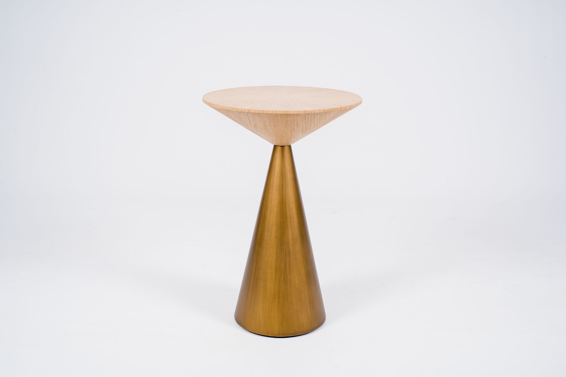 Olivier De Schrijver (1958): A partly gold-coloured solid wood Lily table, ed. 4/60, 21st C.