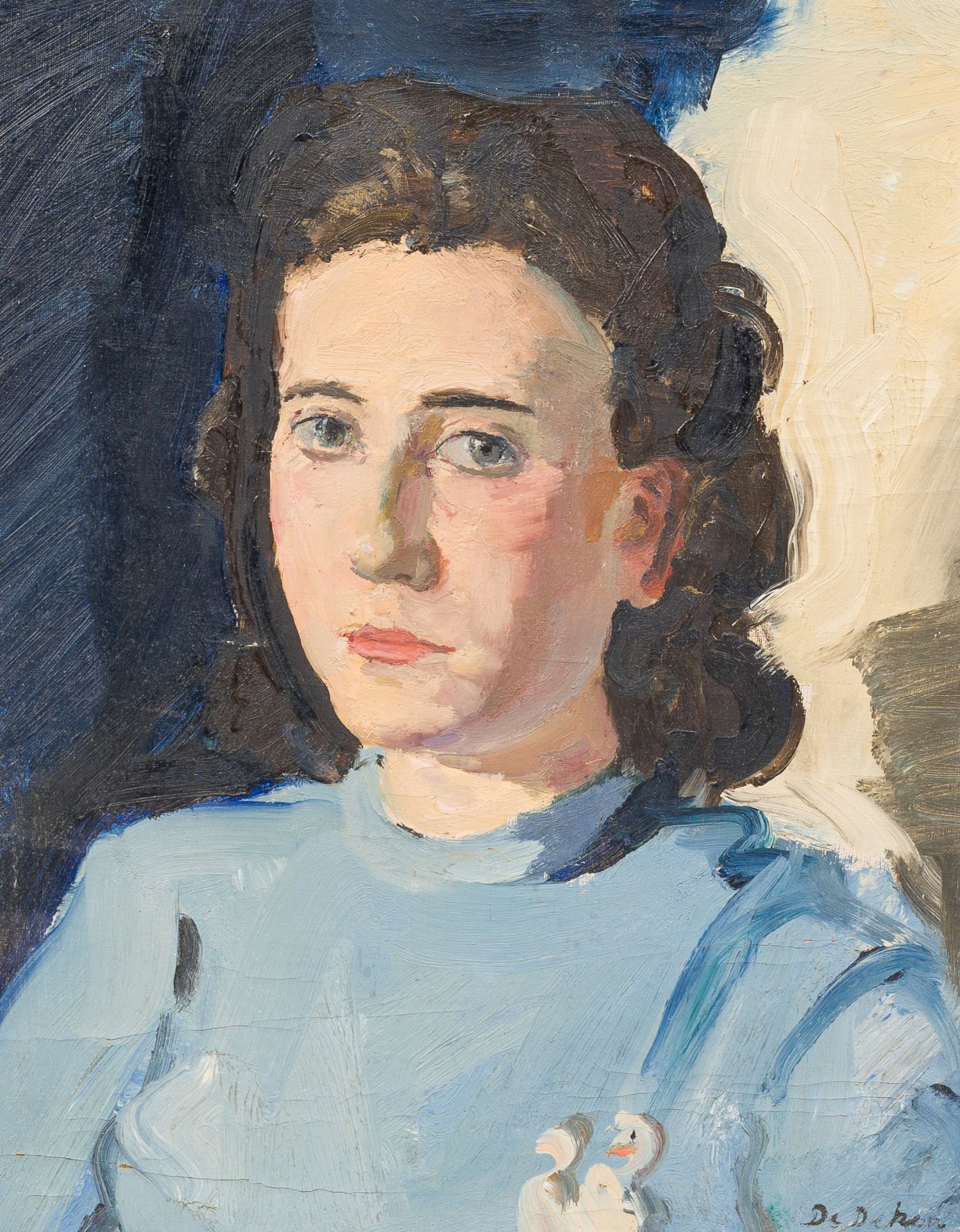 Albert De Deken (1915-2003): Portrait of a lady, oil on canvas