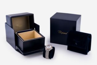 A Swiss gold Chopard 'Happy Sport' women's watch set with diamonds and brilliants, 2000s