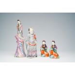 Four Chinese famille rose 'Immortals' figures, 19th/20th C.