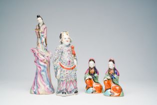 Four Chinese famille rose 'Immortals' figures, 19th/20th C.