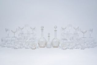 An 131-piece crystal Baccarat glass table service, model Nancy, France, 20th C.