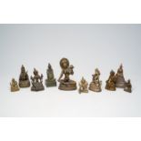 A collection of ten Chinese and Southeast-Asian bronze Buddhist sculptures, 18th/20th C.
