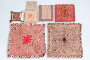 A varied collection of textiles, a.o. Indian cloths for the English market, 20th C.