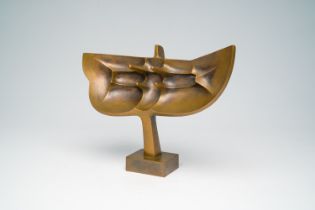 Bela Szakats (1938-2022): Untitled (Whale), patinated bronze