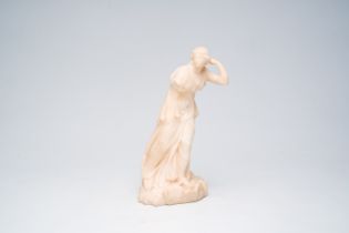 Gilles Lambert Godecharle (1750-1835): The goddess of the hunt Diana, alabaster, Brussels, ca. 1775-