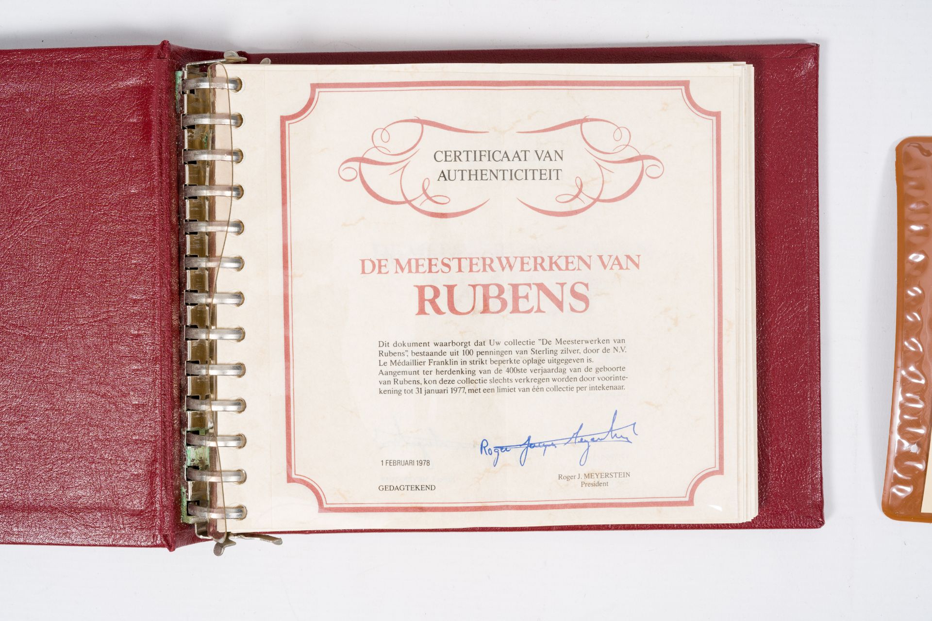 De meesterwerken van Rubens' (The masterpieces of Rubens), 100 silver coins in the original wood box - Image 9 of 14