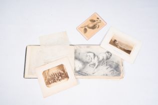 Jules Guiette (1852-1901): A sketchbook with various representations, mixed media on paper, suppleme