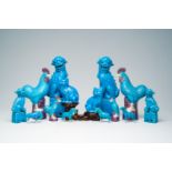 Fourteen Chinese turquoise models of animals, 20th C.