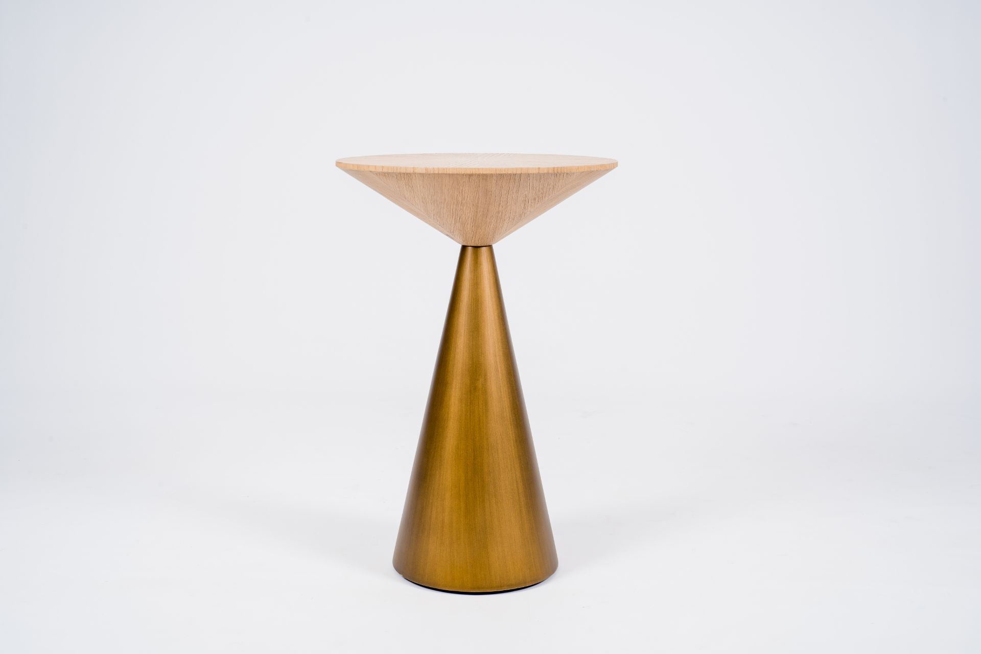 Olivier De Schrijver (1958): A partly gold-coloured solid wood Lily table, ed. 4/60, 21st C. - Image 4 of 9