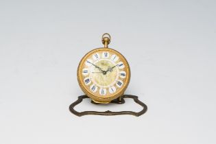 A Swiss gilt pocket watch with enamel dial, Ernest Borel, 19th/20th C.