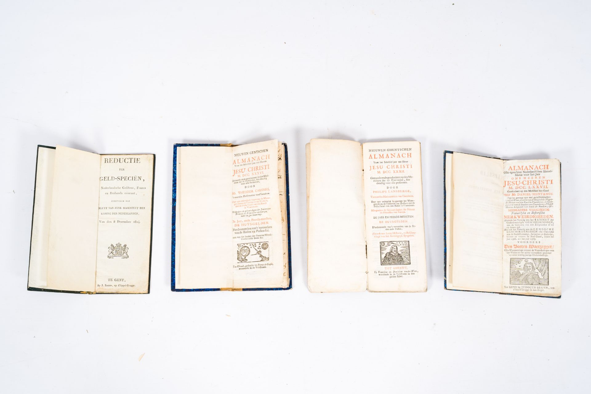 Four Ghent almanacs and two 'Reductie der geld-speciÃ«n', 1732-1824 - Image 2 of 5