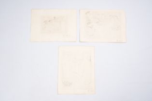 Pablo Picasso (1881-1973): Three various etchings from the Vollard suite