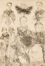James Ensor (1860-1949): 'Small bizarre figures', etching, second state, (1888)
