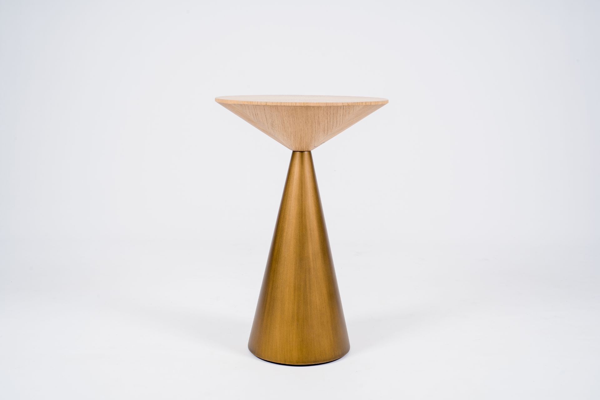 Olivier De Schrijver (1958): A partly gold-coloured solid wood Lily table, ed. 4/60, 21st C. - Image 5 of 9