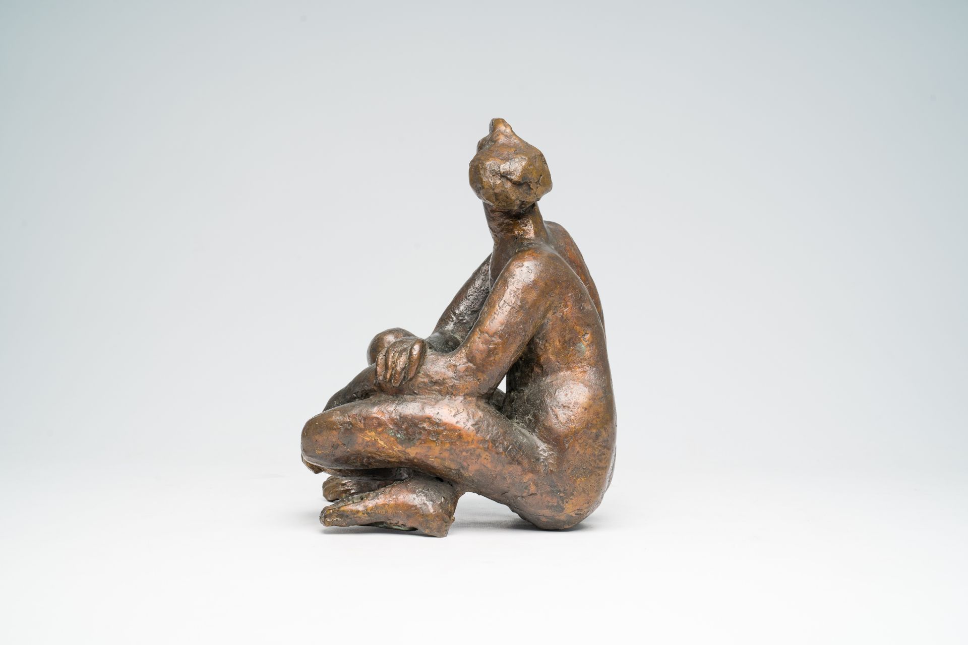 Livia Canestraro (1936): Seated nude, brown patinated bronze - Image 3 of 8