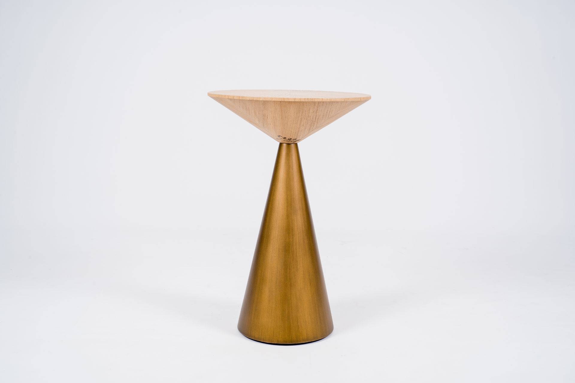 Olivier De Schrijver (1958): A partly gold-coloured solid wood Lily table, ed. 4/60, 21st C. - Image 2 of 9