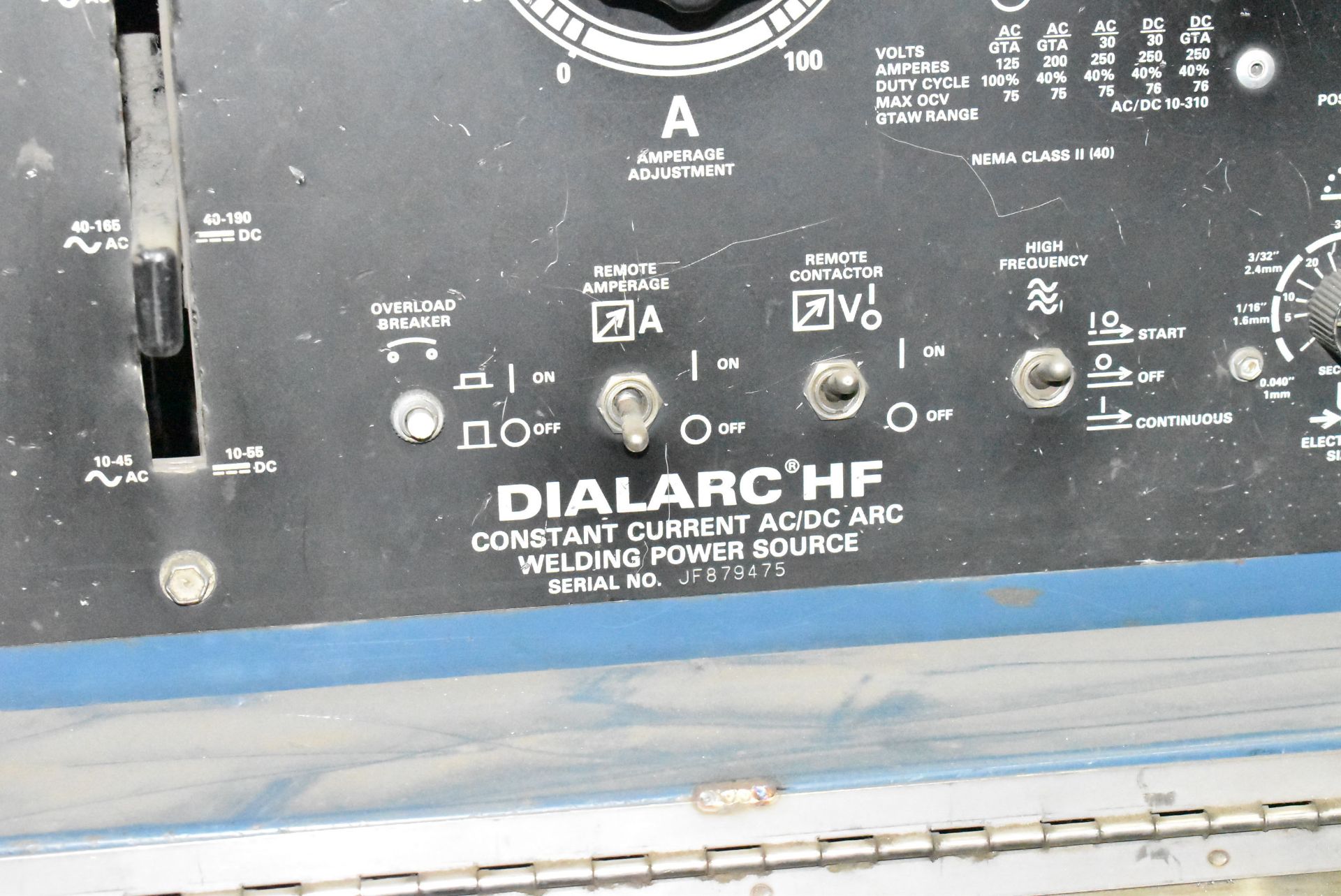 MILLER DIALARC HF AC/DC ARC WELDER S/N: JF879475 - Image 5 of 6