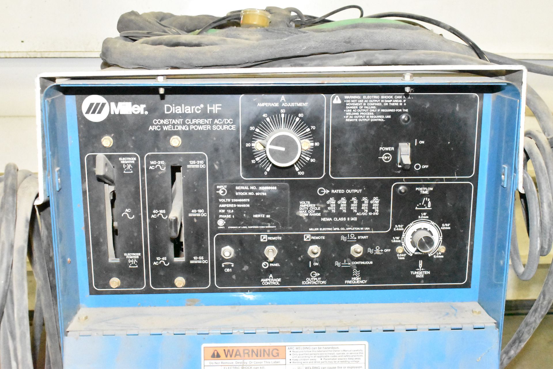 MILLER DIALARC HF AC/DC ARC WELDER S/N: KD498668 - Image 2 of 6