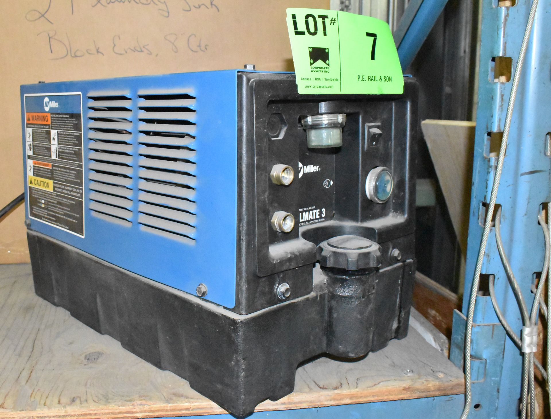 MILLER COOLMATE 3 WELDING CHILLER S/N: LJ310228F - Image 3 of 3