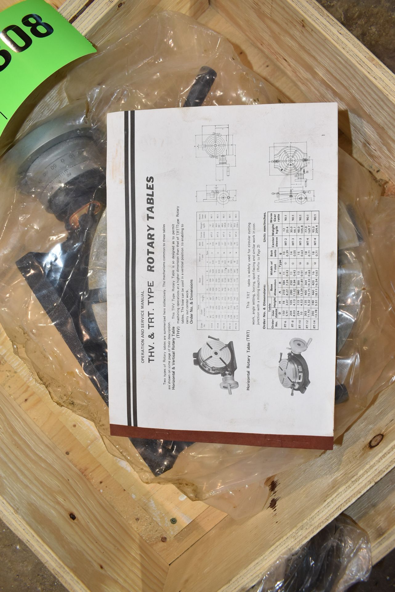 THV 10" ROTARY TABLE S/N N/A [RIGGING FEE FOR LOT #308 - $30 CAD PLUS APPLICABLE TAXES] - Image 3 of 3