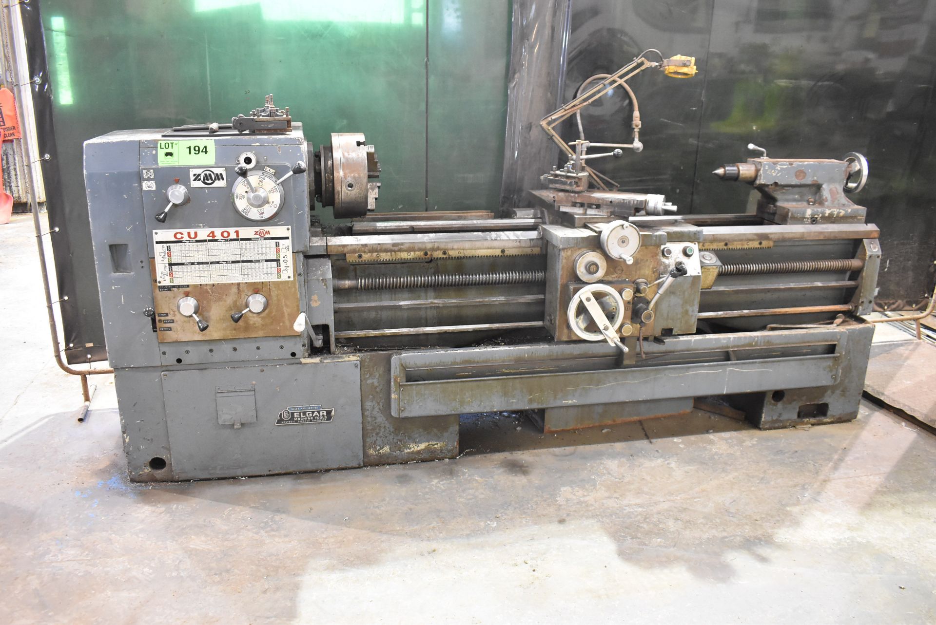 ZMM CU401 GAP BED ENGINE LATHE WITH 12" 3 JAW CHUCK, 64" BETWEEN CENTERS, 21" SWING OVER BED, 3. - Image 2 of 9