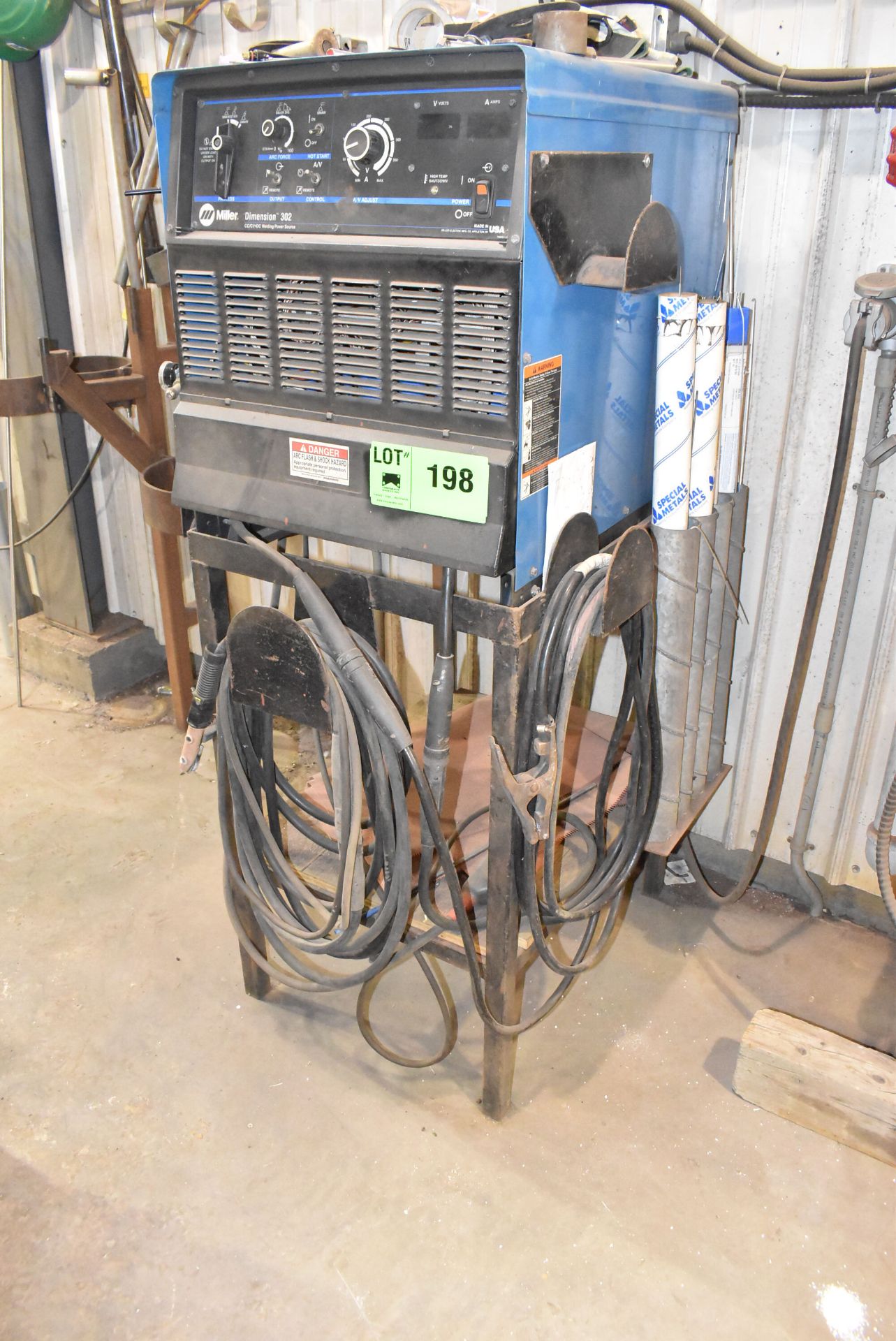 MILLER DIMENSION 302 CC/CV-DC TIG/ARC/MIG WELDER WITH CABLES AND GUN S/N LC444344 (CI) [RIGGING - Image 4 of 4