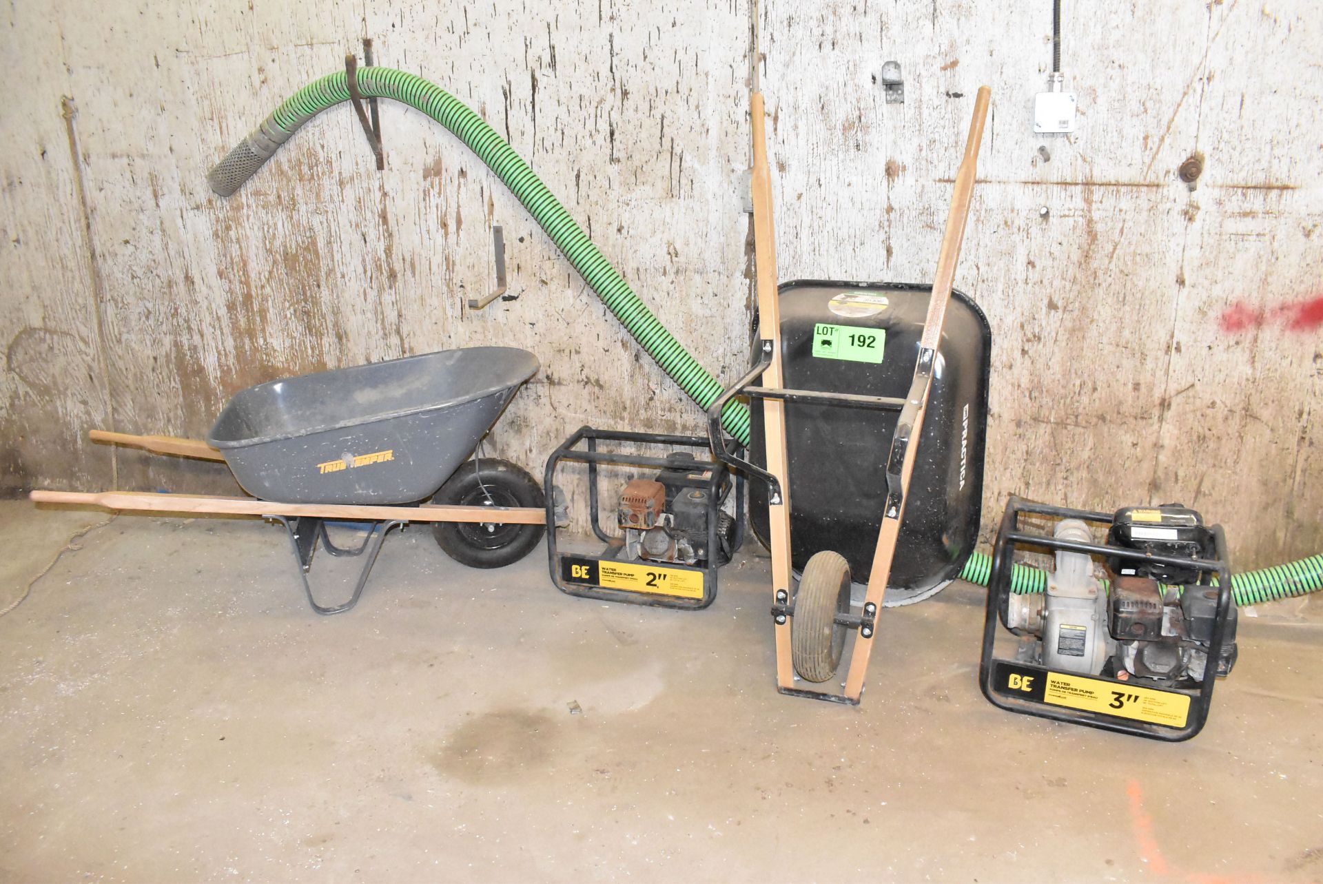 LOT/ WHEEL BARROW AND WATER TRANSFER PUMPS (PARTS ONLY) [RIGGING FEE FOR LOT #192 - $50 CAD PLUS