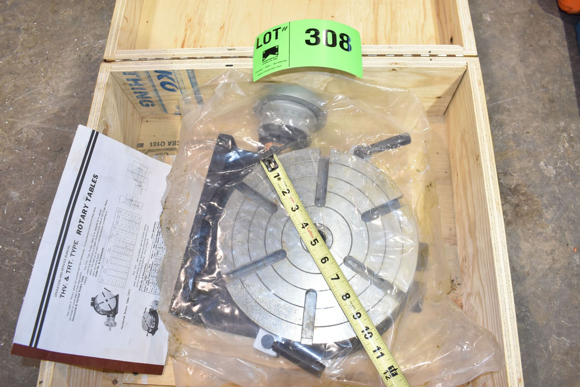 THV 10" ROTARY TABLE S/N N/A [RIGGING FEE FOR LOT #308 - $30 CAD PLUS APPLICABLE TAXES] - Image 2 of 3