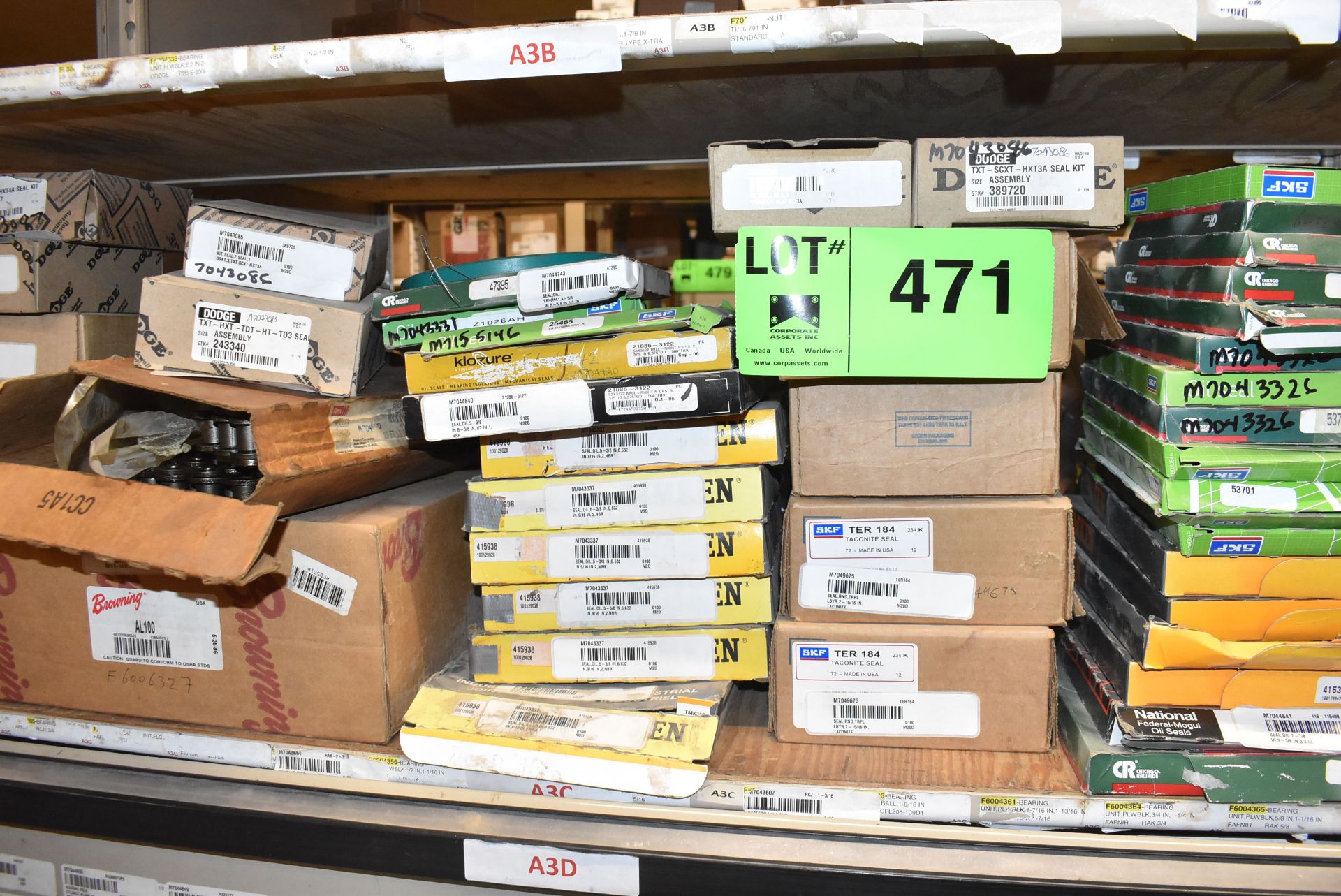 LOT/ CONTENTS OF SHELF CONSISTING OF TIMKEN,FAG AND SKF SEALS (CI) [RIGGING FEE FOR LOT #471 - $60 - Image 3 of 4