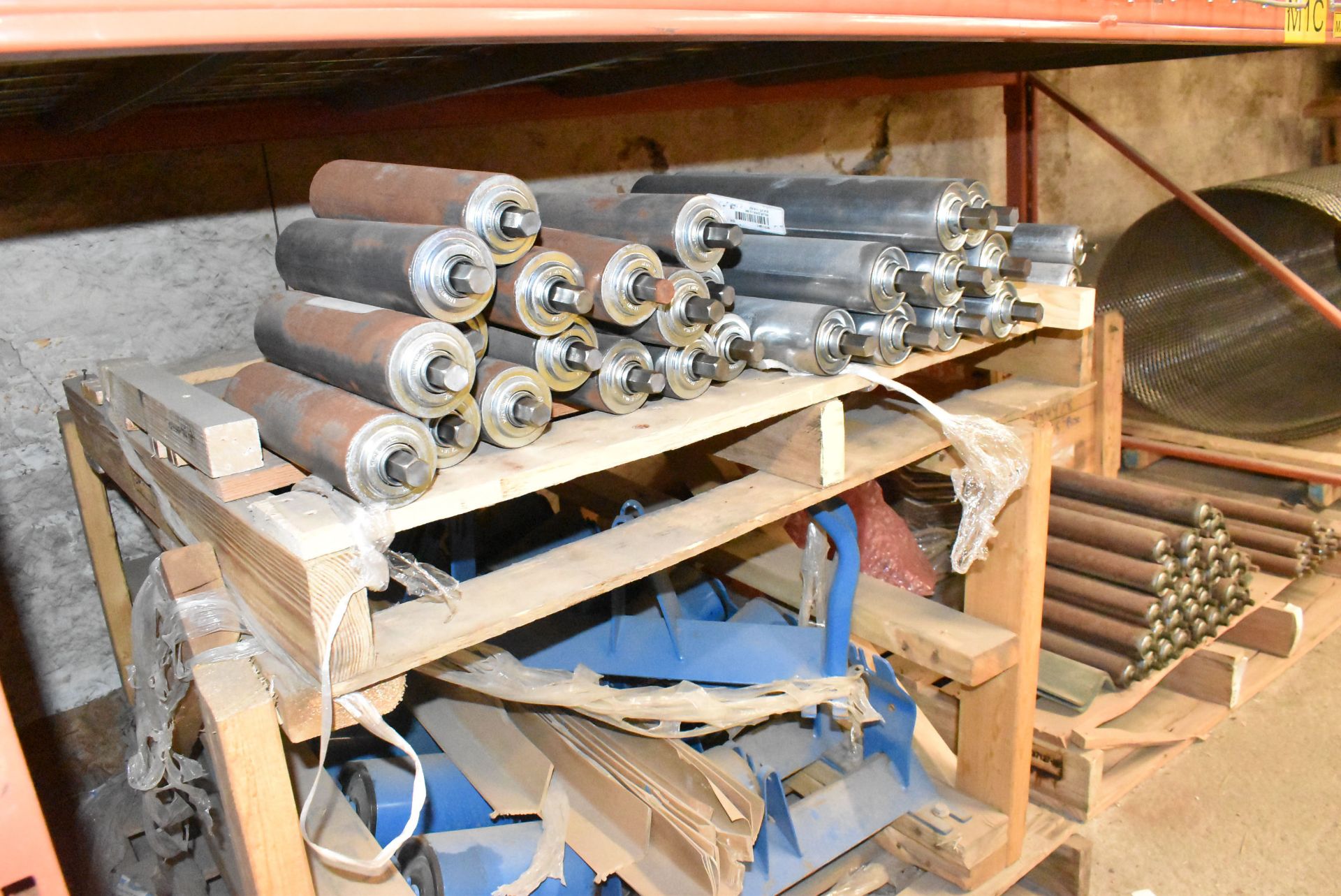 LOT/ CONTENTS OF SHELF CONSISTING OF CONVEYOR ROLLERS (VARIOUS SIZES) (CI) [RIGGING FEE FOR LOT #366 - Image 11 of 15