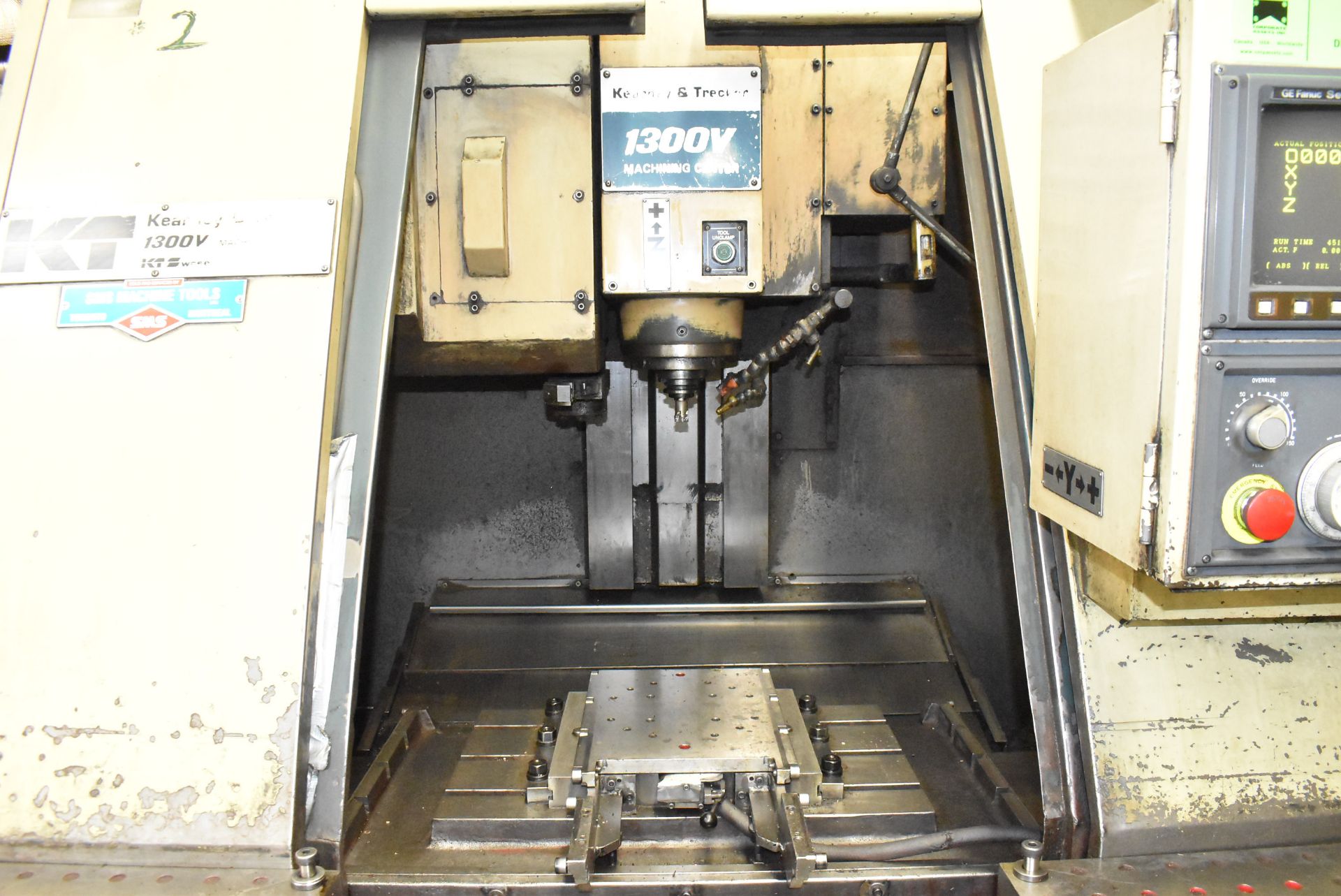 KT KEARNEY & TRECKER 1300V CNC VERTICAL MACHINING CENTERS WITH FANUC SERIES O-M CNC CONTROL, 16.5" X - Image 6 of 8