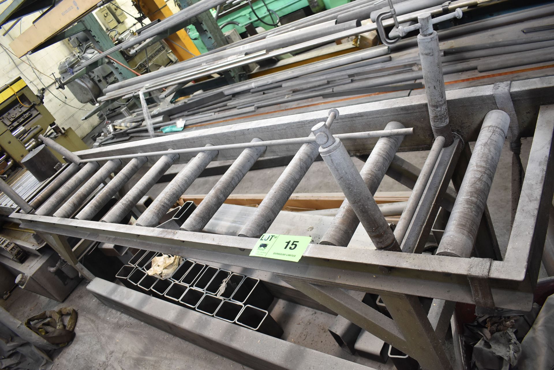 LOT/ (2) 10' OUT FEED ROLLER CONVEYOR