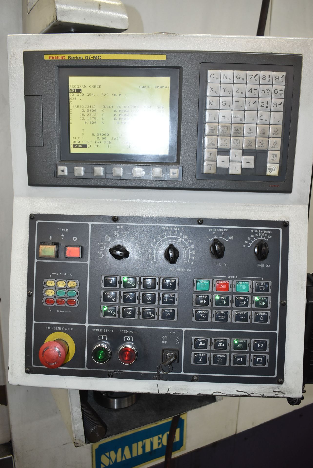 TOP TECH CNC 1580 4-AXIS CNC VERTICAL MACHINING CENTER WITH FANUC SERIES OI-MC CNC CONTROL, 31.5" - Image 3 of 6