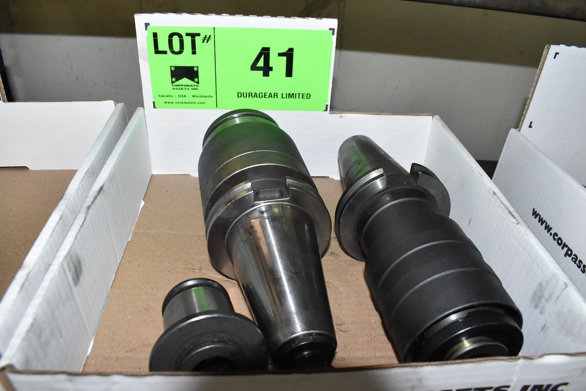 LOT/ (2) CAT 50 TAPER QUICK CHANGE COLLET TOOL HOLDERS