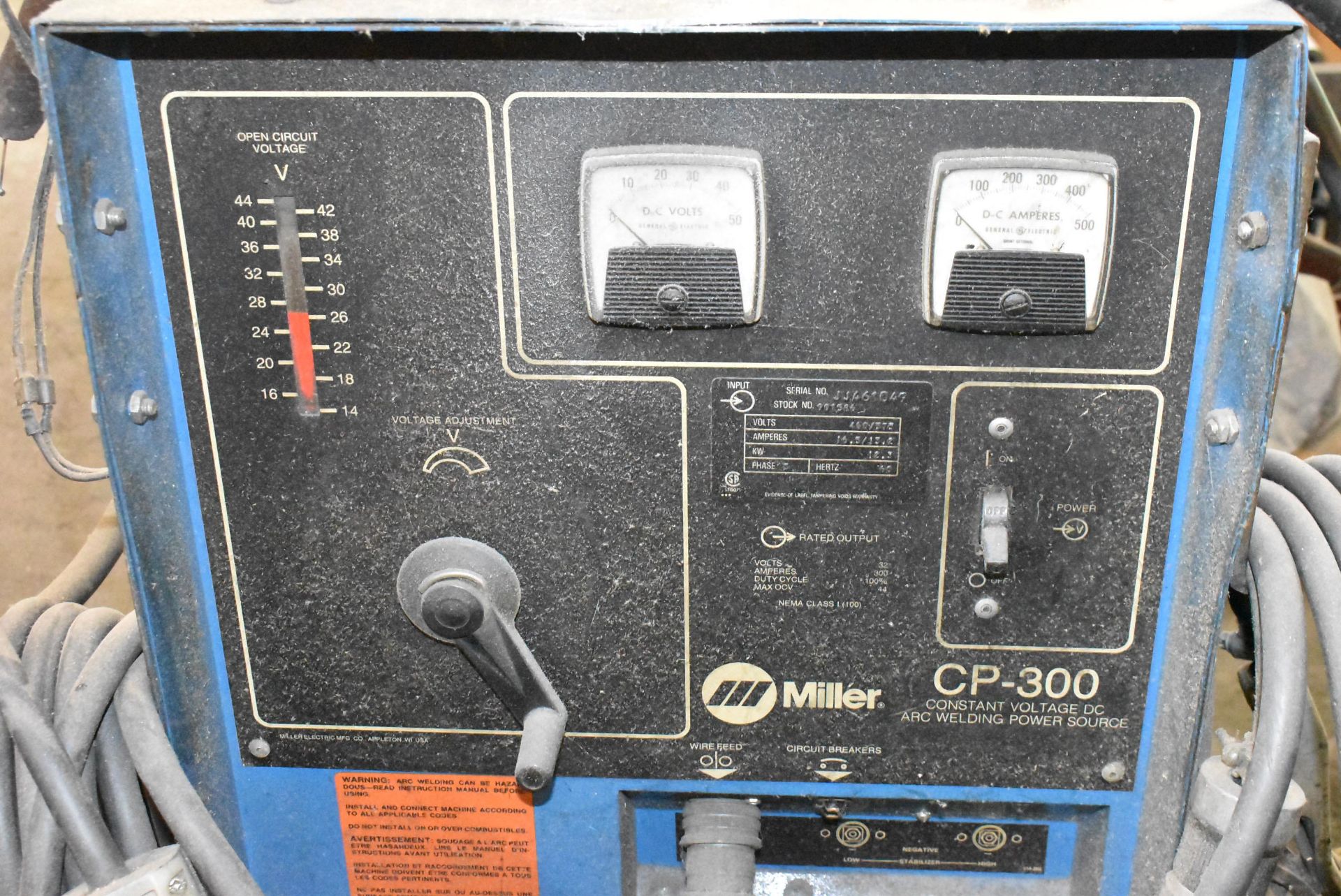 MILLER CP-300 MIG/ARC WELDER WITH MILLER WIRE FEED, S/N JJ461049 - Image 4 of 6