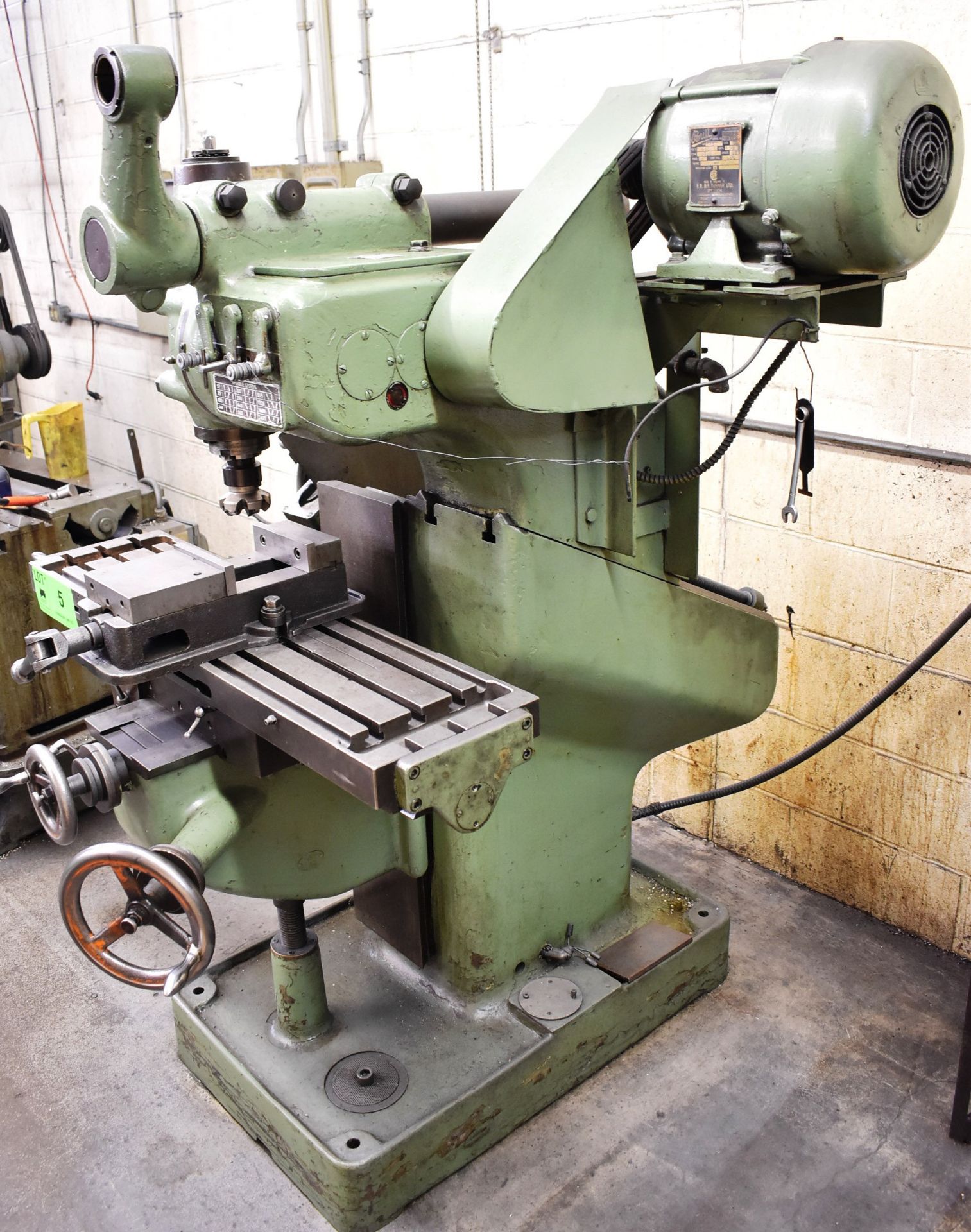 STOCKHOLM ABENE UNIVERSAL MILLING MACHINE WITH 10" X 34.5" T-SLOT TABLE, SPEEDS TO 2400 RPM, S/N N/A - Image 7 of 7