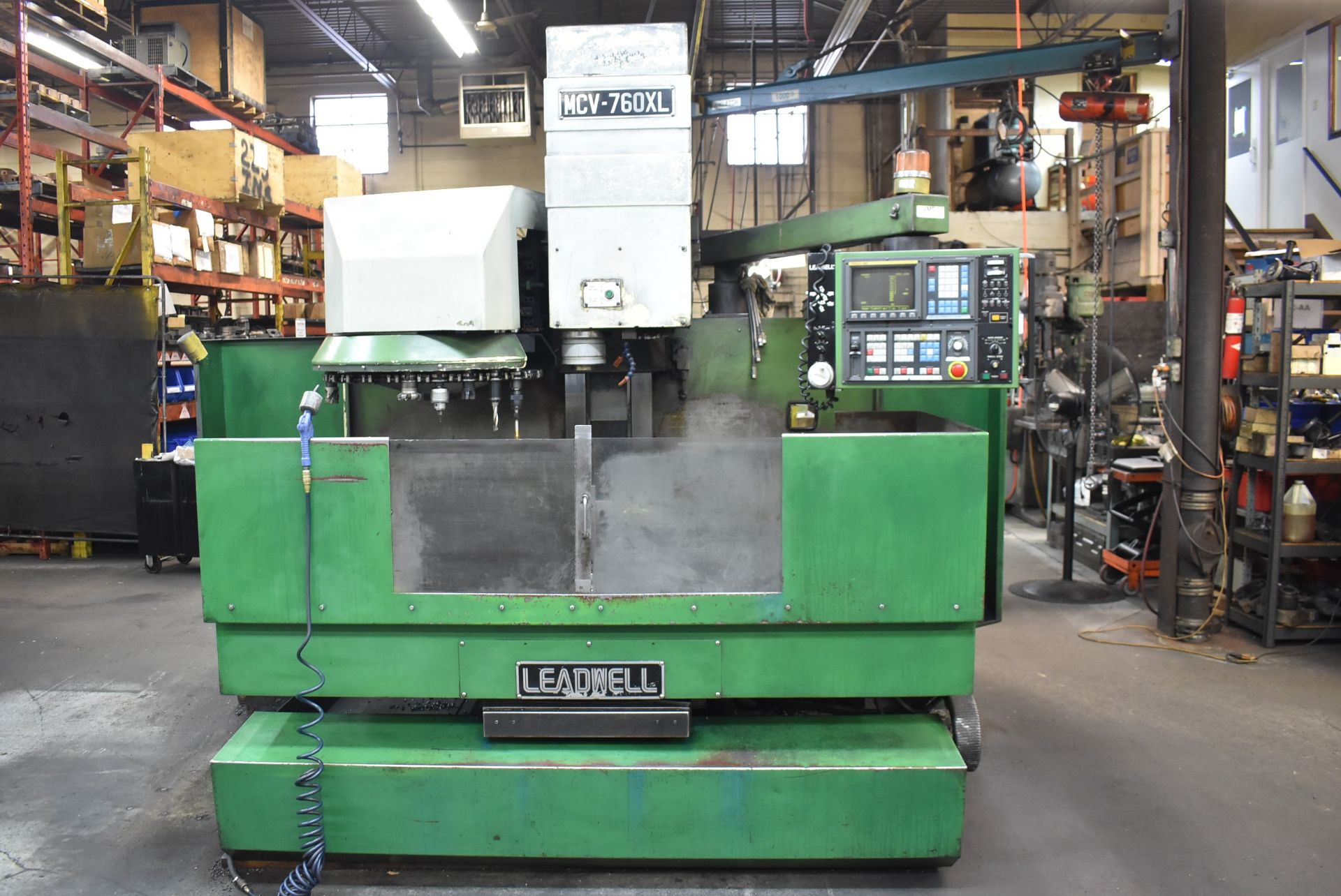 LEADWELL MCV-760XL CNC VERTICAL MACHINING CENTER WITH FANUC OM CNC CONTROL, 19.5" X 39" T-SLOT - Image 6 of 6