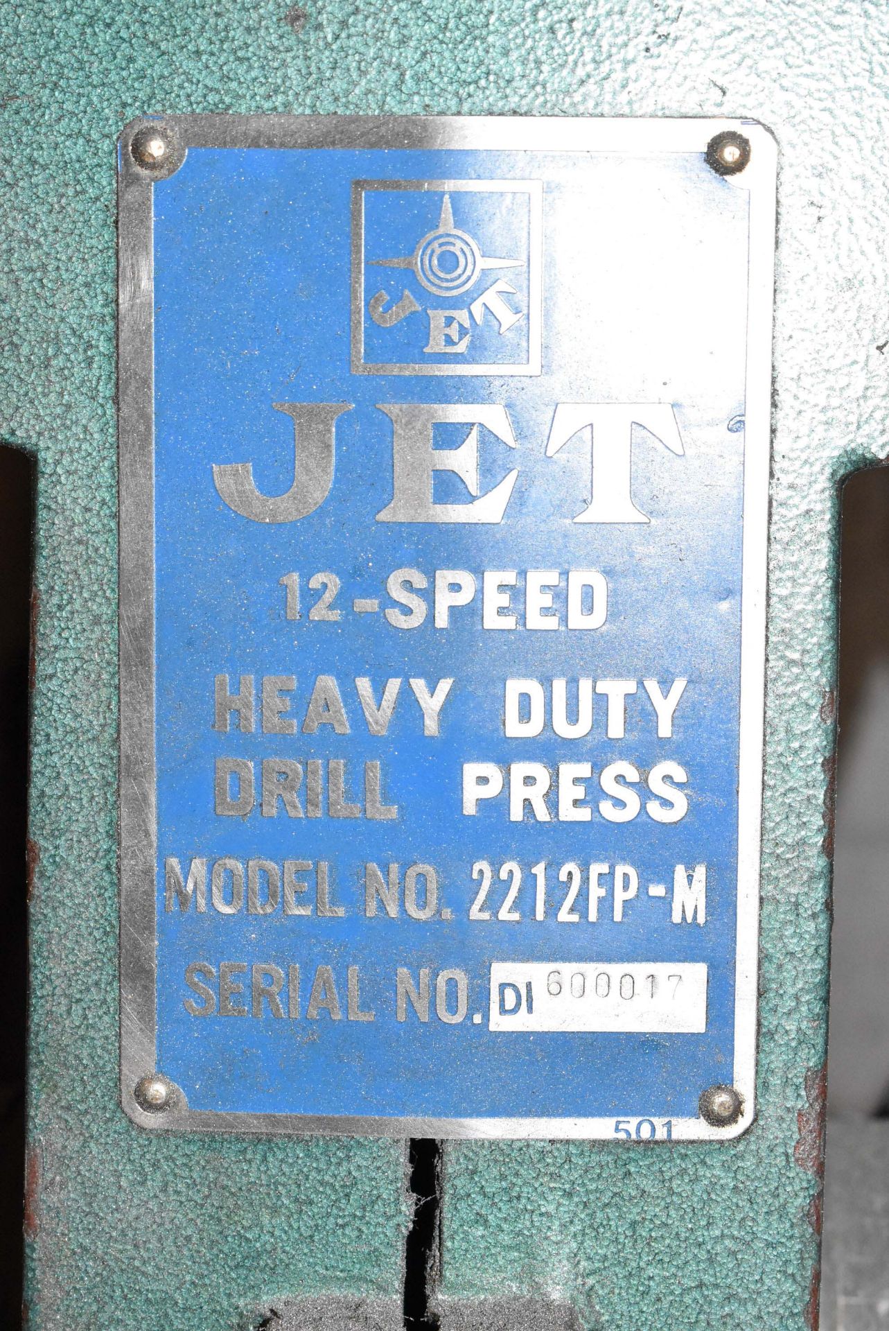 JET 2212FP-M 12-SPEED HEAVY DUTY DRILL PRESS, S/N N/A - Image 3 of 3