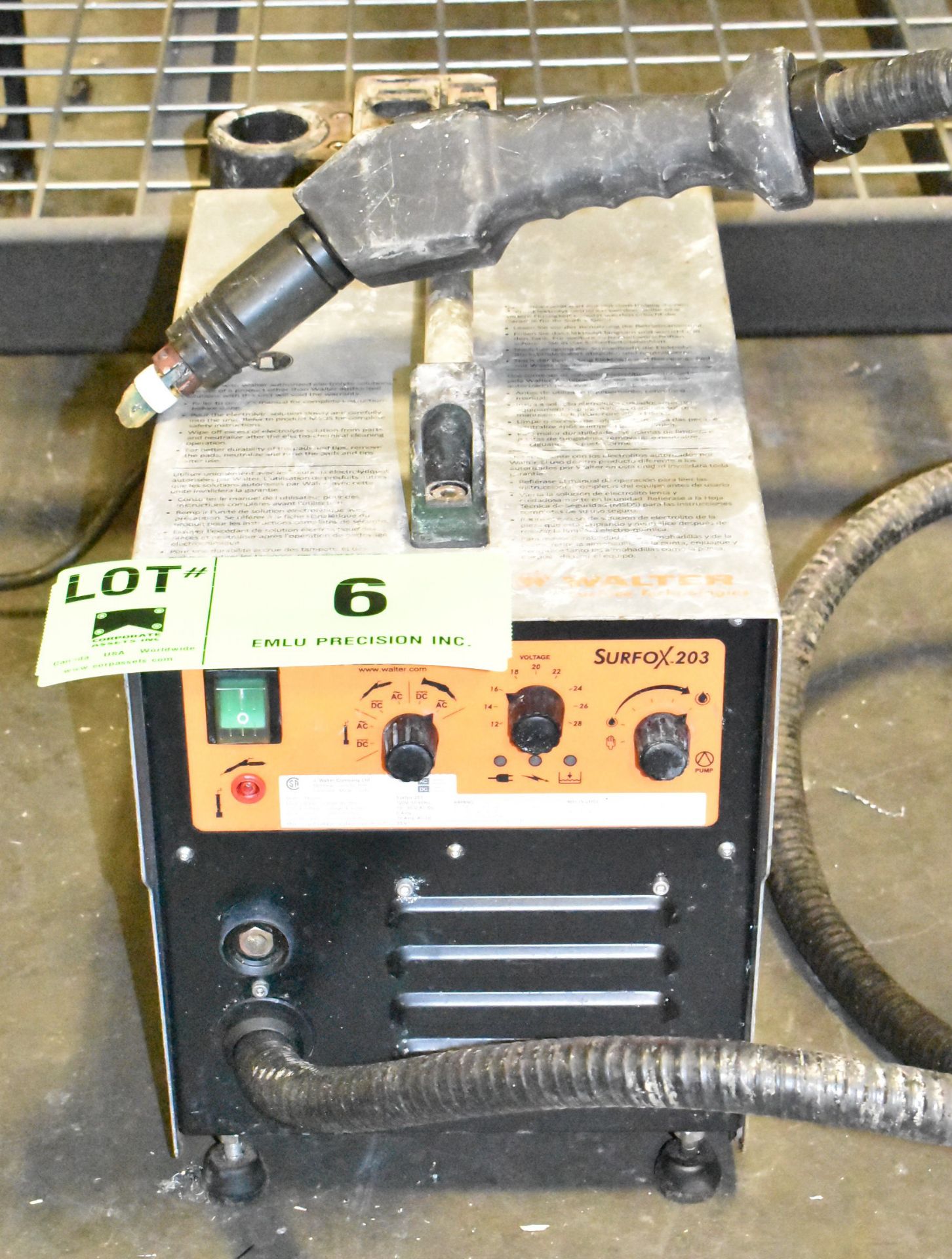 WALTER SURFOX 203 STAINLESS STEEL WELD CLEANING SYSTEM, S/N 23.1387