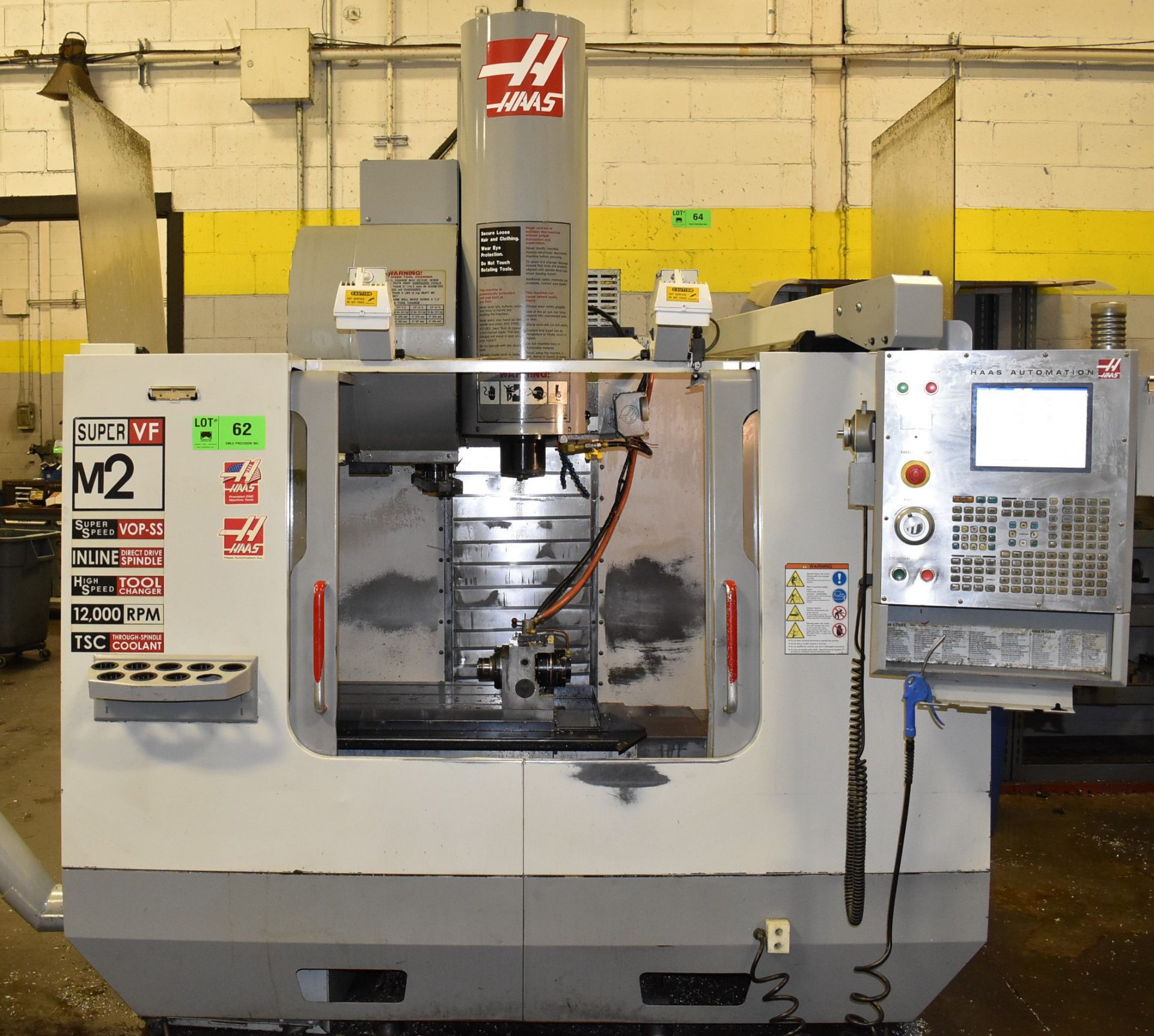 HAAS VF-2SS CNC VERTICAL MACHINING CENTER WITH HAAS CNC CONTROL, 14" X 36" TABLE, TRAVELS: X-30",