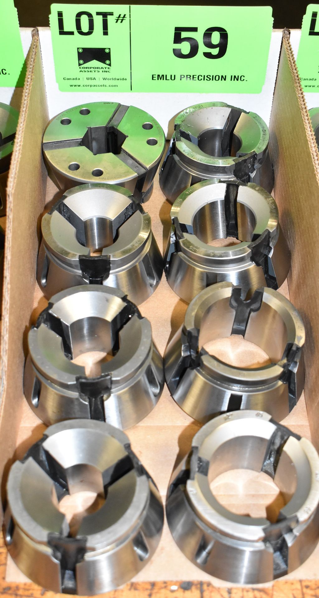 LOT/ HYDRAULIC COLLET CHUCK COLLETS