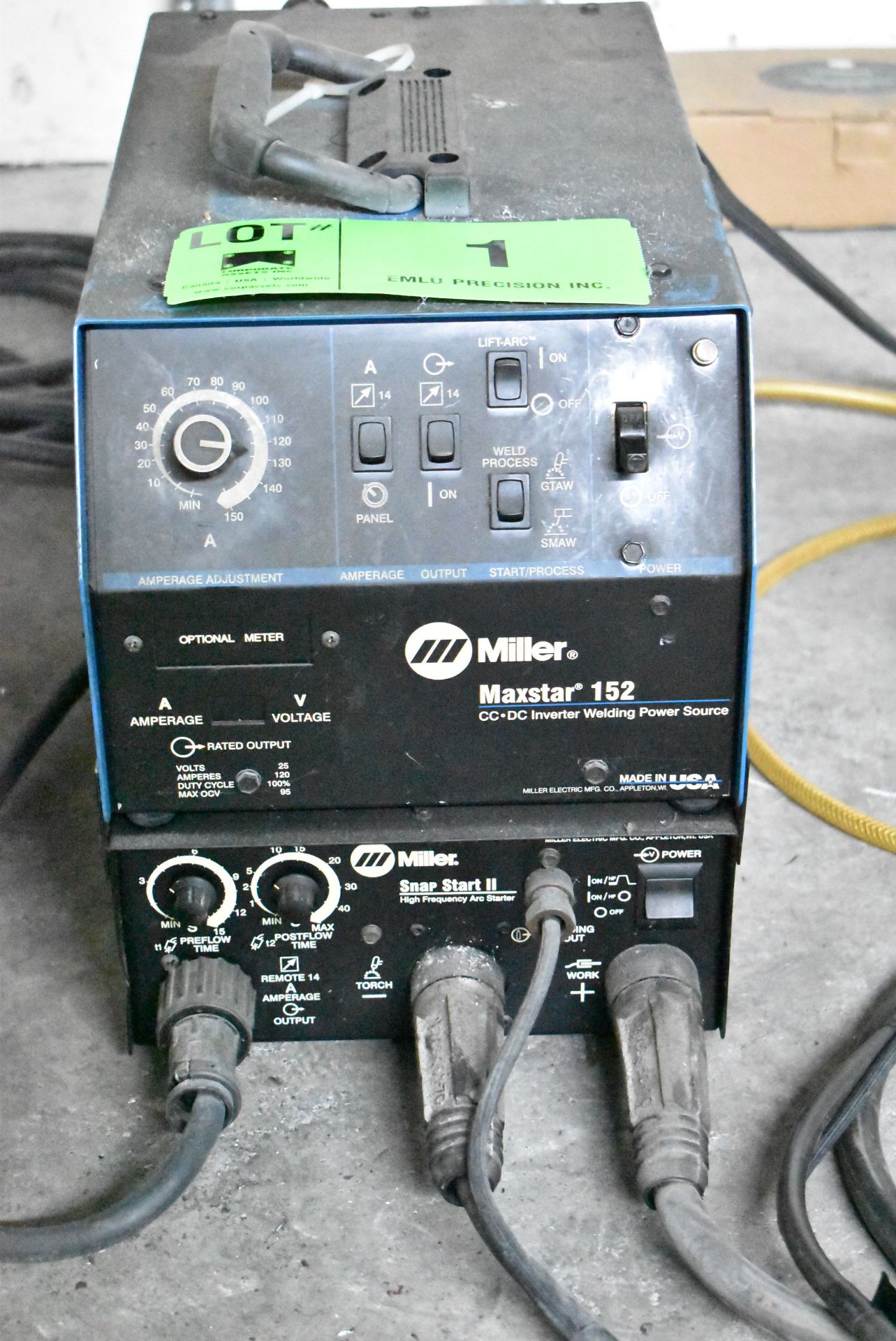 MILLER MAXSTAR 152 27.1 AMP TIG WELDER WITH CABLES & GUN, S/N 903344 - Image 2 of 7