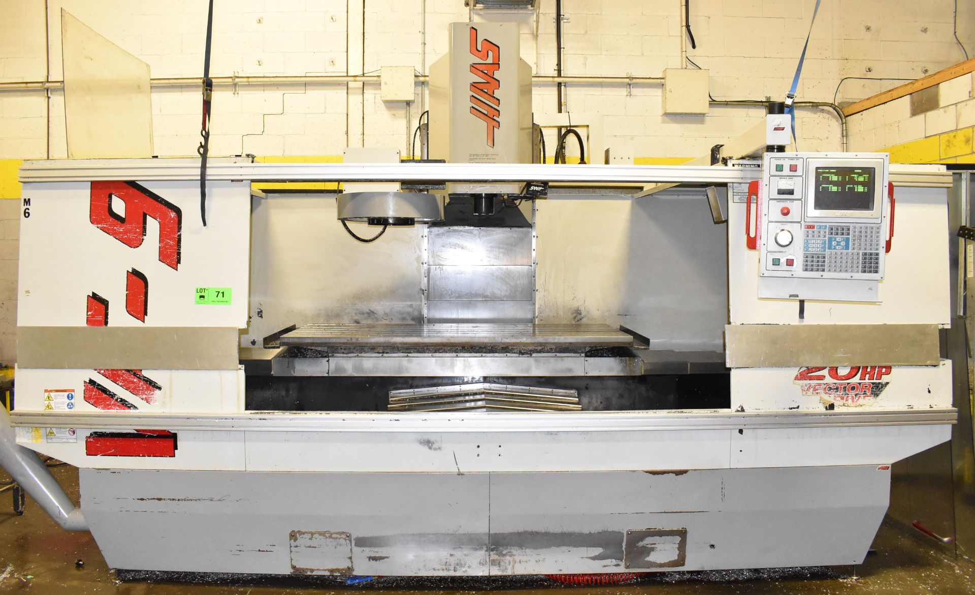 HAAS VF-9 CNC VERTICAL MACHINING CENTER WITH HAAS CNC CONTROL, 36" X 84" TABLE, TRAVELS: X-84", Y-