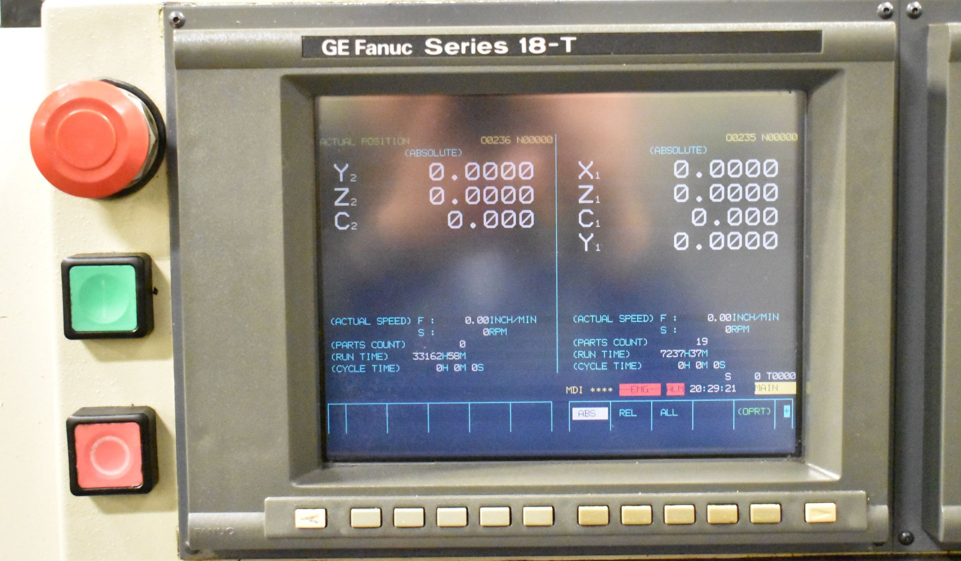 HARDINGE ST-225 CNC SWISS STYLE LATHE WITH GE FANUC 1ST DUAL PATH CNC CONTROL, TURBO CONVEYOR CHIP - Image 2 of 10