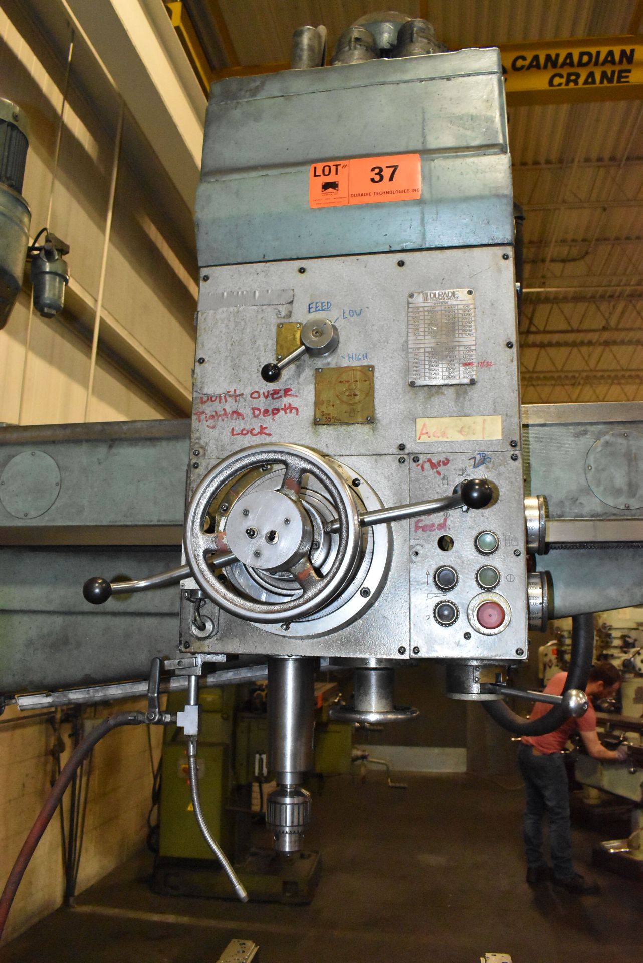 STANKO 2A554 6' RADIAL ARM DRILL WITH 12" COLUMN, SPEEDS TO 1550 RPM, S/N 9206 (CI) [RIGGING FEE FOR - Image 2 of 6