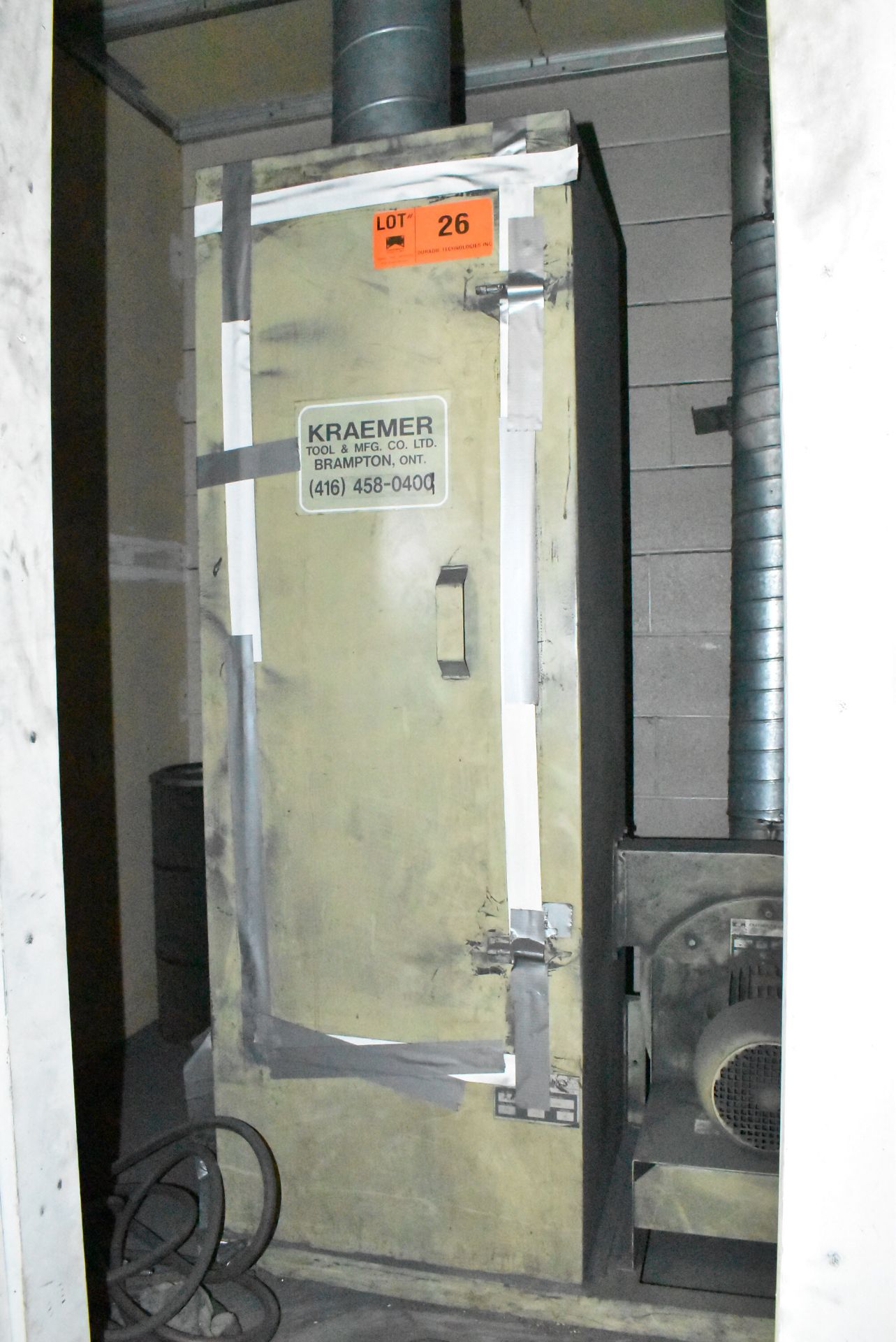 KRAEMER KTMEC-3 3 HP DUST COLLECTOR, S/N EC-3722 (CI) [RIGGING FEE FOR LOT #26 - $150 CAD PLUS