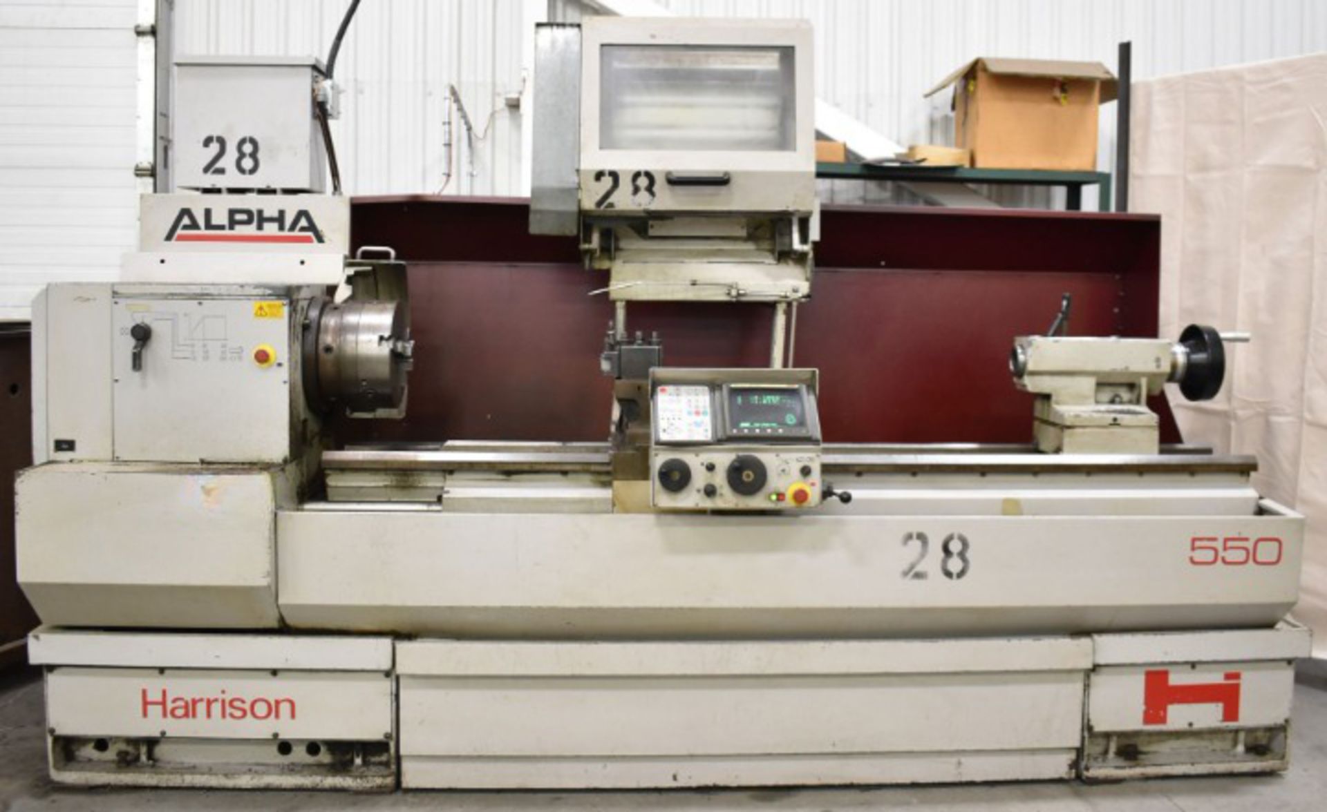 HARRISON 600 ALPHA 550 CNC UNIVERSAL LATHE WITH GE HARRISON FANUC CNC CONTROL, 26" SWING OVER BED,