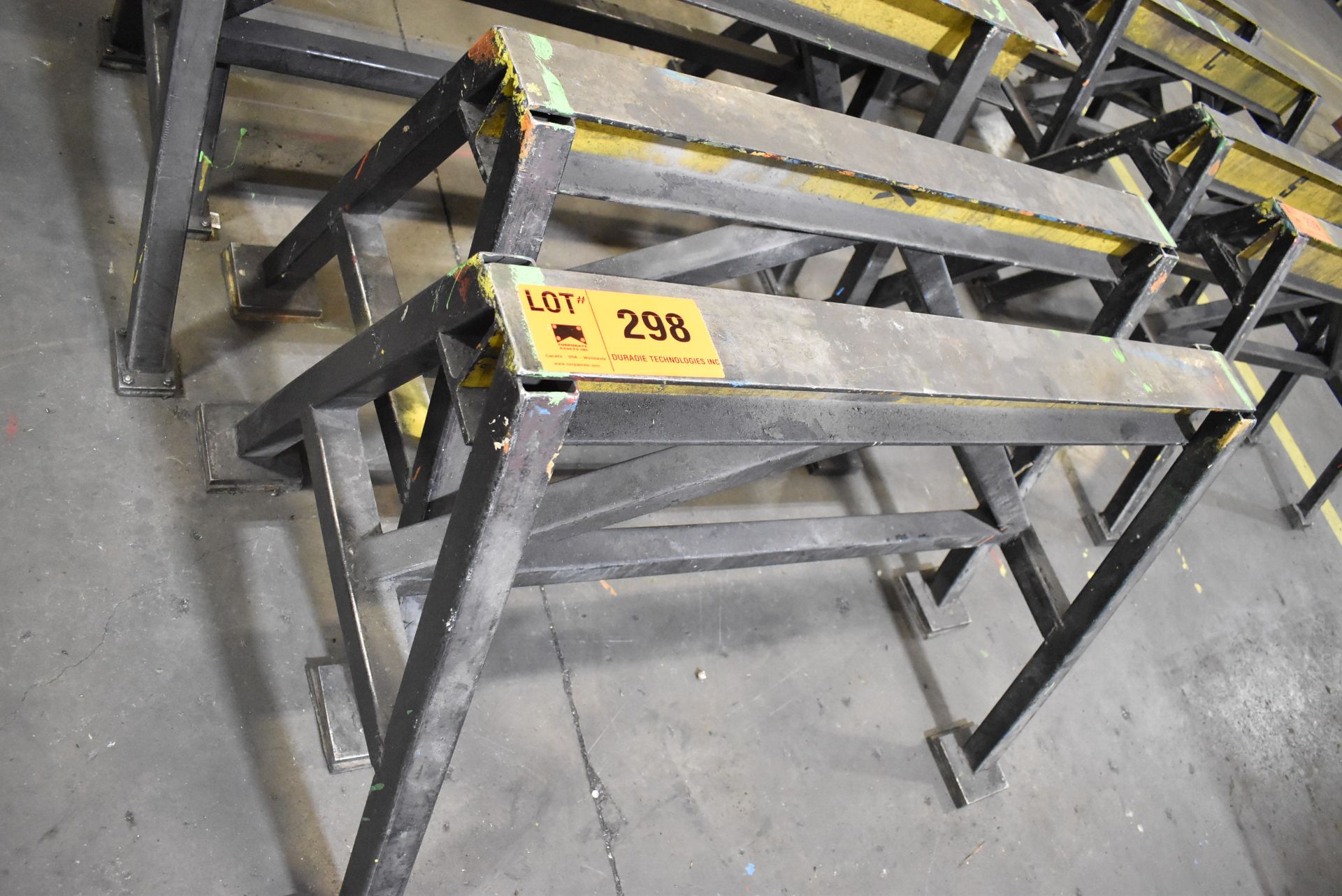 LOT/ (2) 48" X 31"H STEEL SAW HORSES